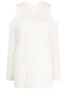 P.A.R.O.S.H. джемпер в технике кроше с открытыми плечами, белый
