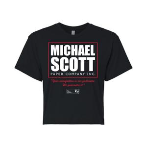 Укороченная футболка The Office для юниоров Michael Scott Licensed Character, черный