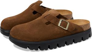 Женские мюли Birkenstock Boston с массивной подошвой, черный