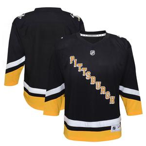 Альтернативная реплика джерси для дошкольников Black Pittsburgh Penguins 2021/22 Outerstuff