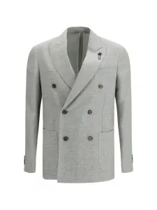 Двубортный пиджак Lardini, серый