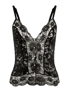 Топ PETITE FLEUR GOLD Spitzen, черный