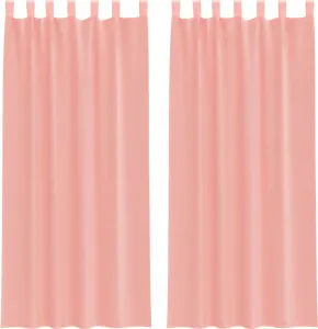 Шторы из вуали с петлями, 2 шт., розовые, 140x245 см vidaXL