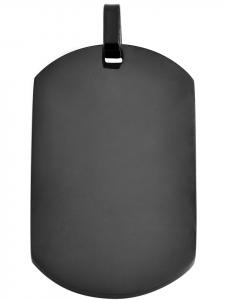 Adeliás Кулон унисекс - гравированный кулон из нержавеющей стали черного цвета