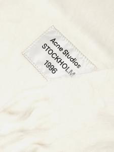 Шарф из шерсти альпаки с аппликацией в виде логотипа Viper и бахромой ACNE STUDIOS, белый