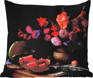 Подушка для улицы - Цвета - Натюрморт - Фрукты - 60 x 60 см - Устойчива к погодным условиям - Подушка для отдыха - Декоративная подушка - Подушка для сна MuchoWow