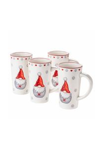 Набор кофейных кружек, фаянс Aurela MäSer, красный/белый/серый