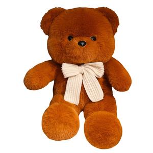 Очаровательная плюшевая кукла Snuggle Bear с бантом, высота 60см/80см/100см MLING, коричневый