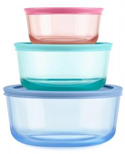 Набор из 6 тонированных круглых контейнеров для хранения Simply Store Pyrex, Assorted