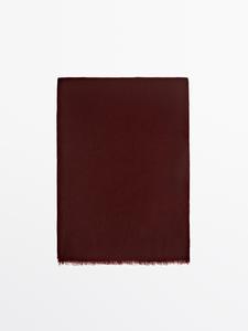 Легкий шарф из 100% шерсти Massimo Dutti, wine red