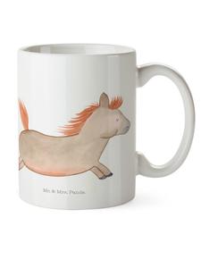 Детская кружка с изображением скачущей лошади, без слов, белого цвета Mr. & Mrs. Panda
