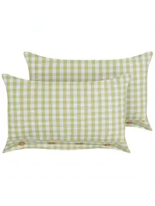 Декоративная подушка Beliani 2er Set Deko TALYA, цвет grün/weiß/heller holzfarbton