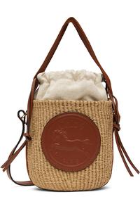 Маленькая сумка-корзинка с медальоном в виде лошадки Chloé, коричневый