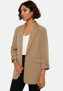 Короткое пальто приталенного кроя с отделкой рукавов от края до края. Friends Like These, Mocha Neutral