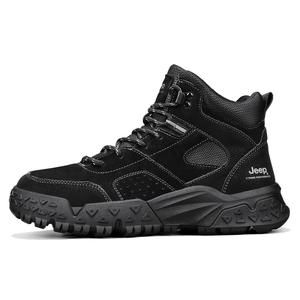 Высокие походные ботинки мужские черные Jeep