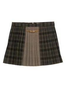 Плиссированная юбка в клетку SANDRO, синий