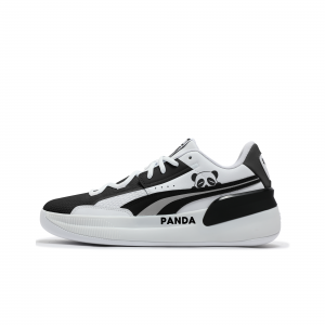 PUMA Clyde Hardwood Team Abrasion Resistant низкие баскетбольные кроссовки Unisex Black White