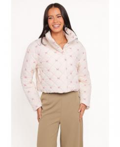 Женская стеганая куртка Adi Petal and Pup, Pink bow