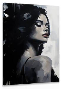 Картина на холсте Muralo GESICHT Abstrakt Porträt цвет beige/schwarz/grau/weiß