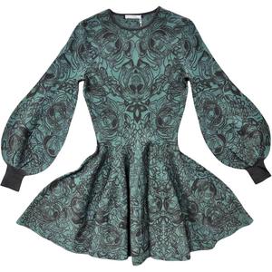 Женское платье с длинными рукавами Alexander McQueen, черный