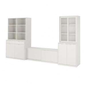 Комбинация для хранения телевизора TONSTAD IKEA, 377x47x201 см, цвет glass