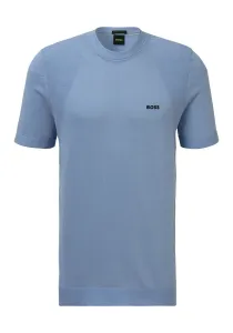 Свитер с круглым вырезом BOSS GREEN "Momentum_Lite_T24", фактурный микс, цвет Open Blue498