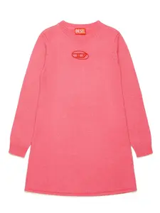 Платье из смесового кашемира Diesel Kids, розовый