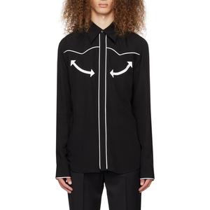 Рубашка в стиле вестерн BALMAIN, черный