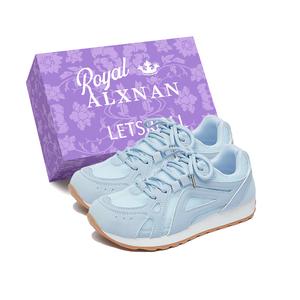 Alxnan Женские низкие повседневные туфли Blue+Box, цвет Blue+Box