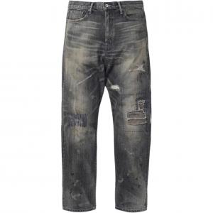 Джинсы с эффектом поношенности NEIGHBORHOOD, черный