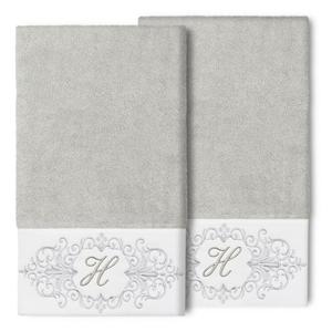 Linum Текстиль для дома Турецкий хлопок Monica Набор из 2 украшенных банных полотенец Linum Home Textiles, H