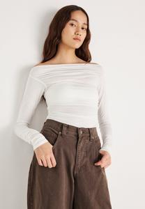 Топ Weekday OFF SHOULDER LS, White Light/White