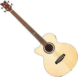 Ortega D538-4-L Deep Series, средняя выемка, солидная верхняя дека, 4-струнная акустико-электрическая бас-гитара для левши