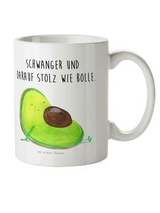 Детская кружка с надписью "Авокадо, беременность" на белом фоне Mr. & Mrs. Panda