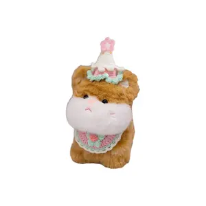 Костюмный слюнявчик с текстурными полосками плюшевая кукла котенка высота 22см/34см MIANHUIYI