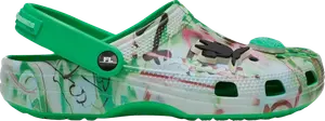 Кроссовки Futura Laboratories x Classic Clog 'Green Ivy', зеленый