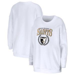 Женская одежда Erin Andrews Белый свободный пуловер New Orleans Saints
