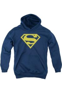 Детская толстовка с капюшоном Superman Maize & Blue Shield Gildan