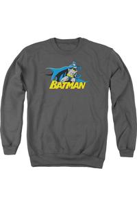 Толстовка Batman 8 Bit Cape для взрослых с круглым вырезом Gildan, цвет charcoal
