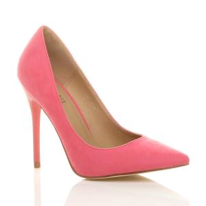 Туфли-лодочки из искусственной замши на высоком каблуке-шпильке AJVANI, розовый