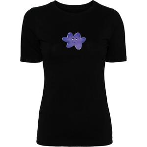 Футболка женская Mm6 Maison Margiela с рисунком, черный