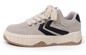 Кеды, скейтборд обувь женская низкая бежевый/черный Feiyue