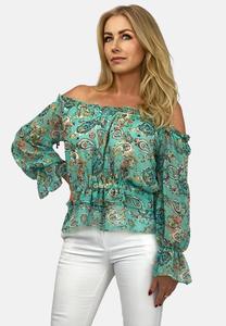 Блуза SPANISH FLORAL REGINA FASHION, зеленый