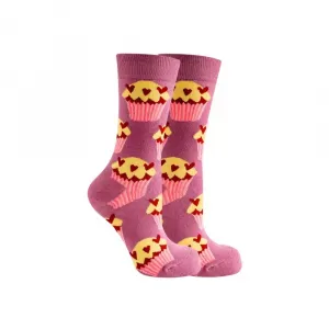 Носки с узорами «Кексы с любовью» от Sock Panda (женские размеры, взрослые, средние)