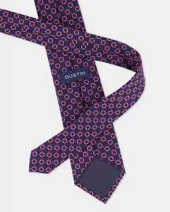 Галстук с антипятновым покрытием и цепным узором Dustin, темно-синий