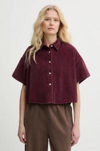 Хлопковая рубашка American Vintage, бордовый