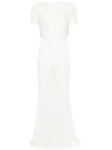 Трикотажное макси-платье David Koma, белый