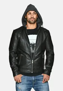Кожаная куртка Maze "42020525", черный