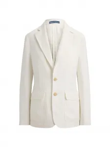 Льняной блейзер с карманами Polo Ralph Lauren, белый