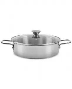 Кастрюля из нержавеющей стали объемом 3 л с крышкой Arch Studio, серебряный